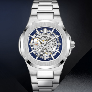 Men's Double-Sided Skeleton Automatic Mechanical Watch, Luminous & Waterproof Alloy Tourbillon Wristwatch