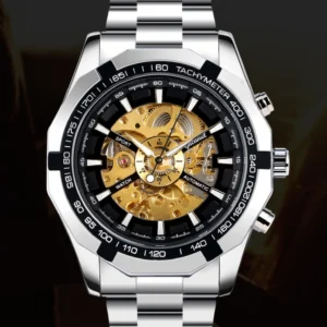 Men's Luxury Automatic Mechanical Watch, Luminous Self-Winding Wristwatch for Men