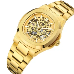 Men's Mechanical Watch, New Arrival Hollow Skeleton Automatic Watch, Luxury Brand Business Wristwatch for Men