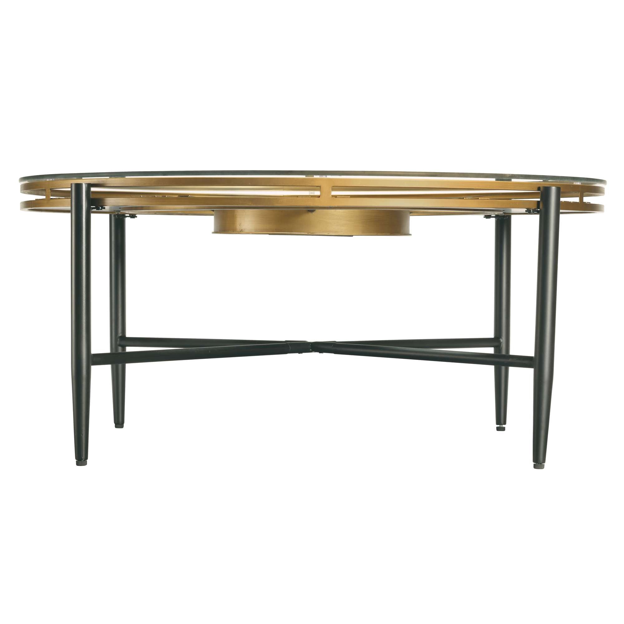 Aged Gold Gear Clock Table — view 3