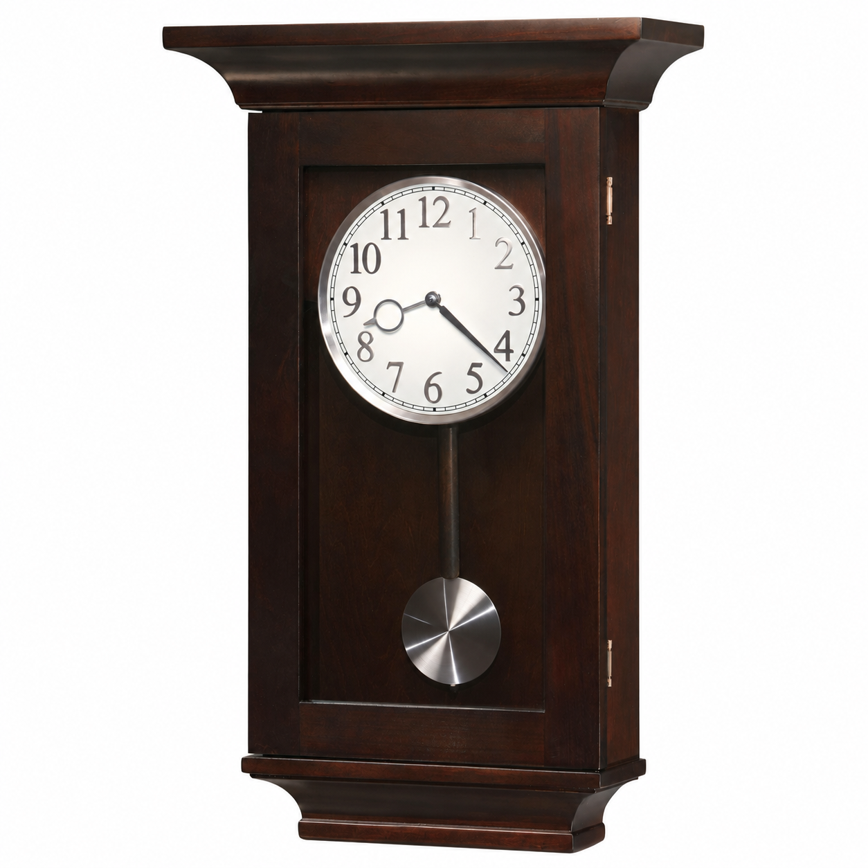 Black Wood Pendulum Wall Clock — view 2