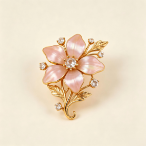 Blush Pink Petal Flower Pendant