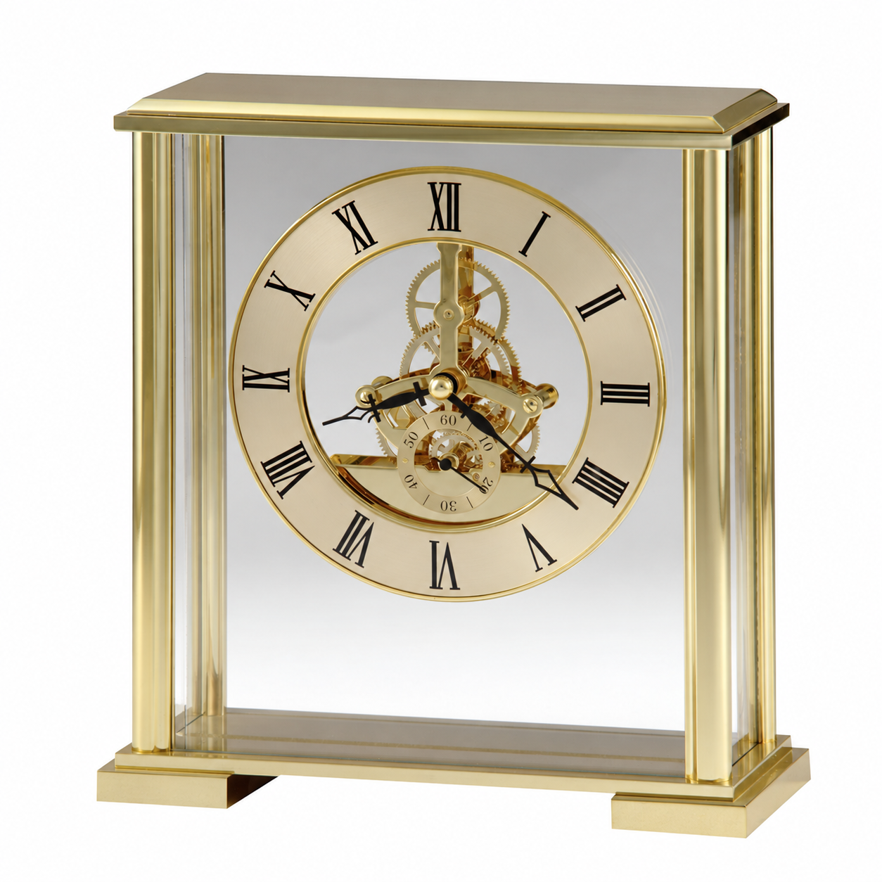 Brass-Finish Table Clock — view 2