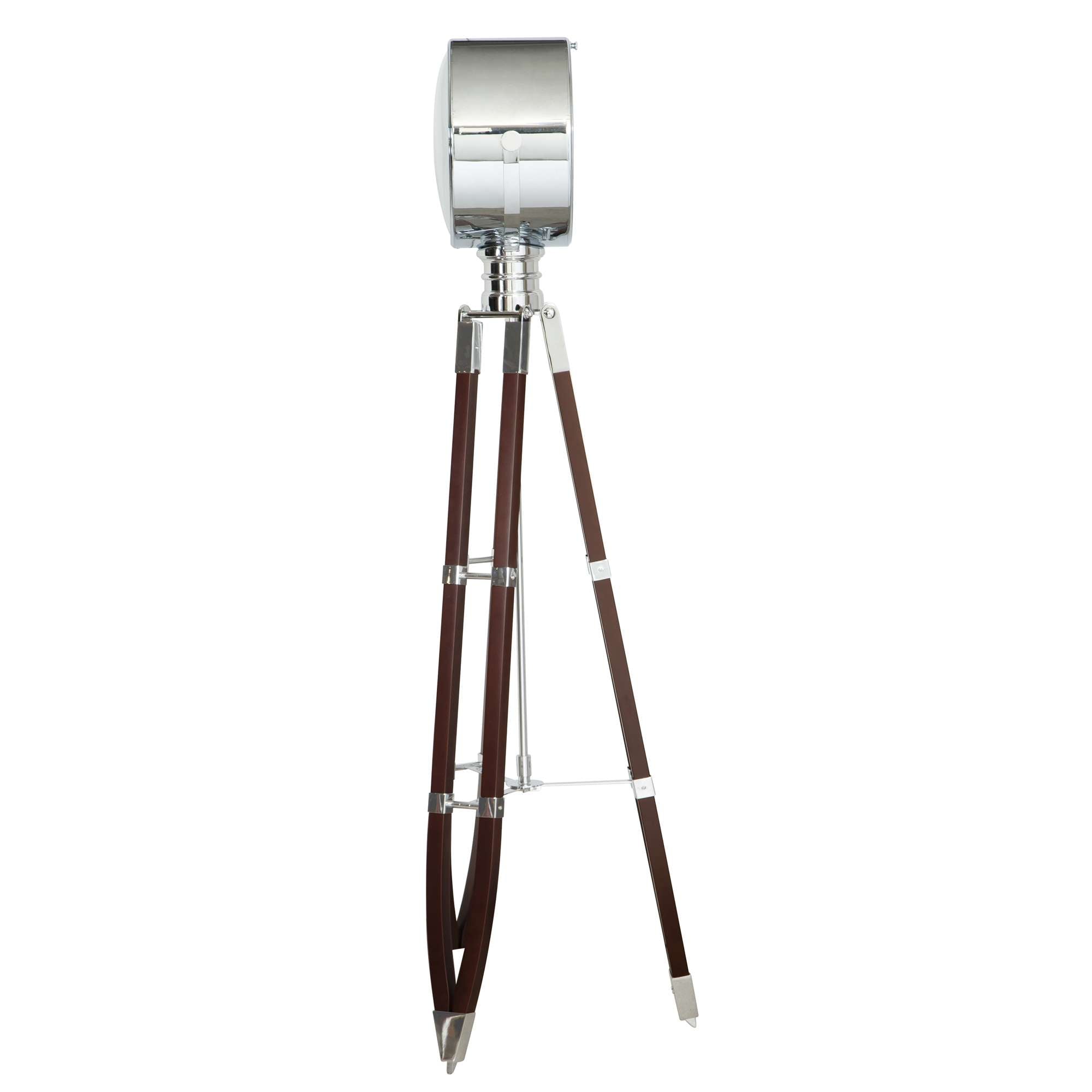 Chrome Spotlight Tripod Floor Clock — view 4