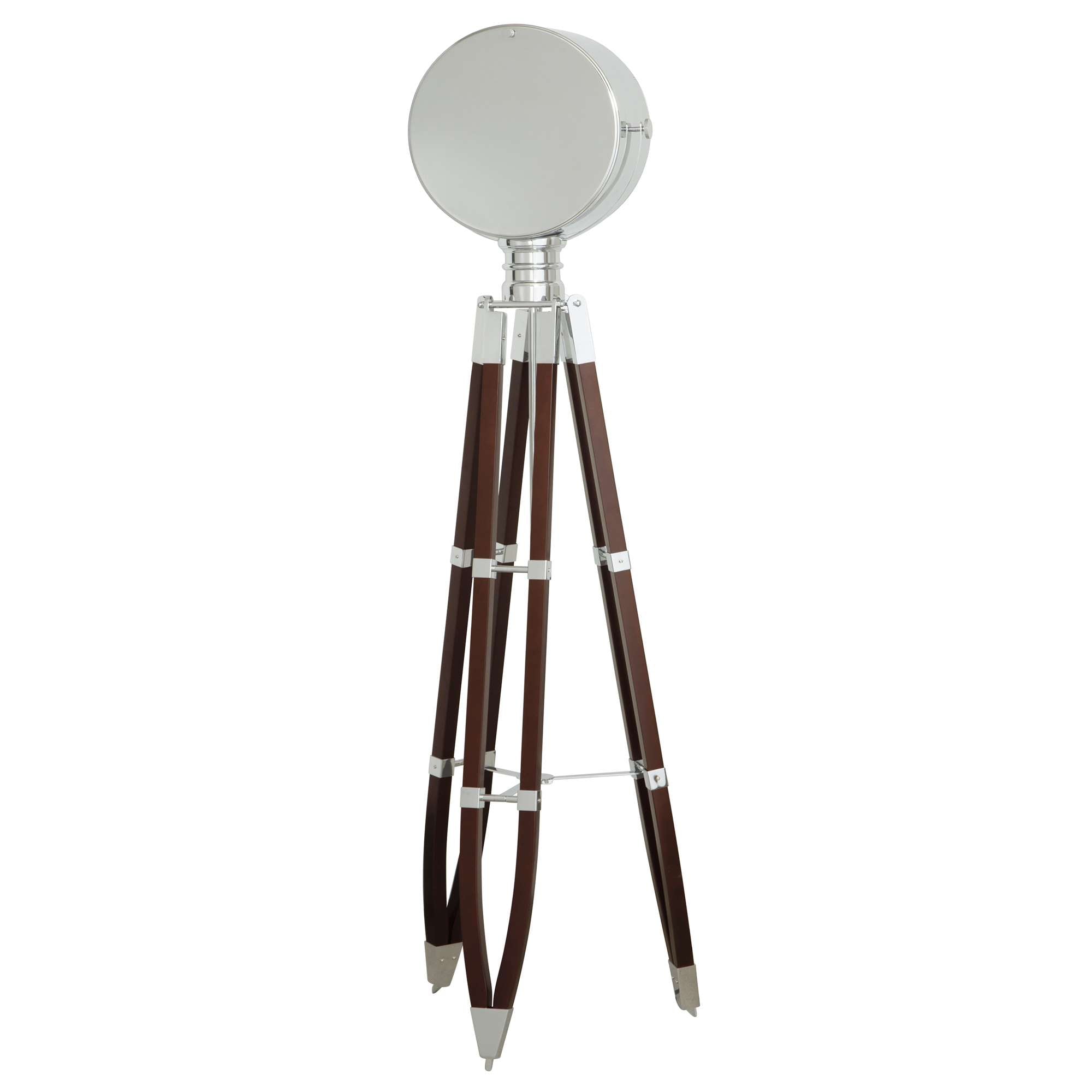 Chrome Spotlight Tripod Floor Clock — view 6