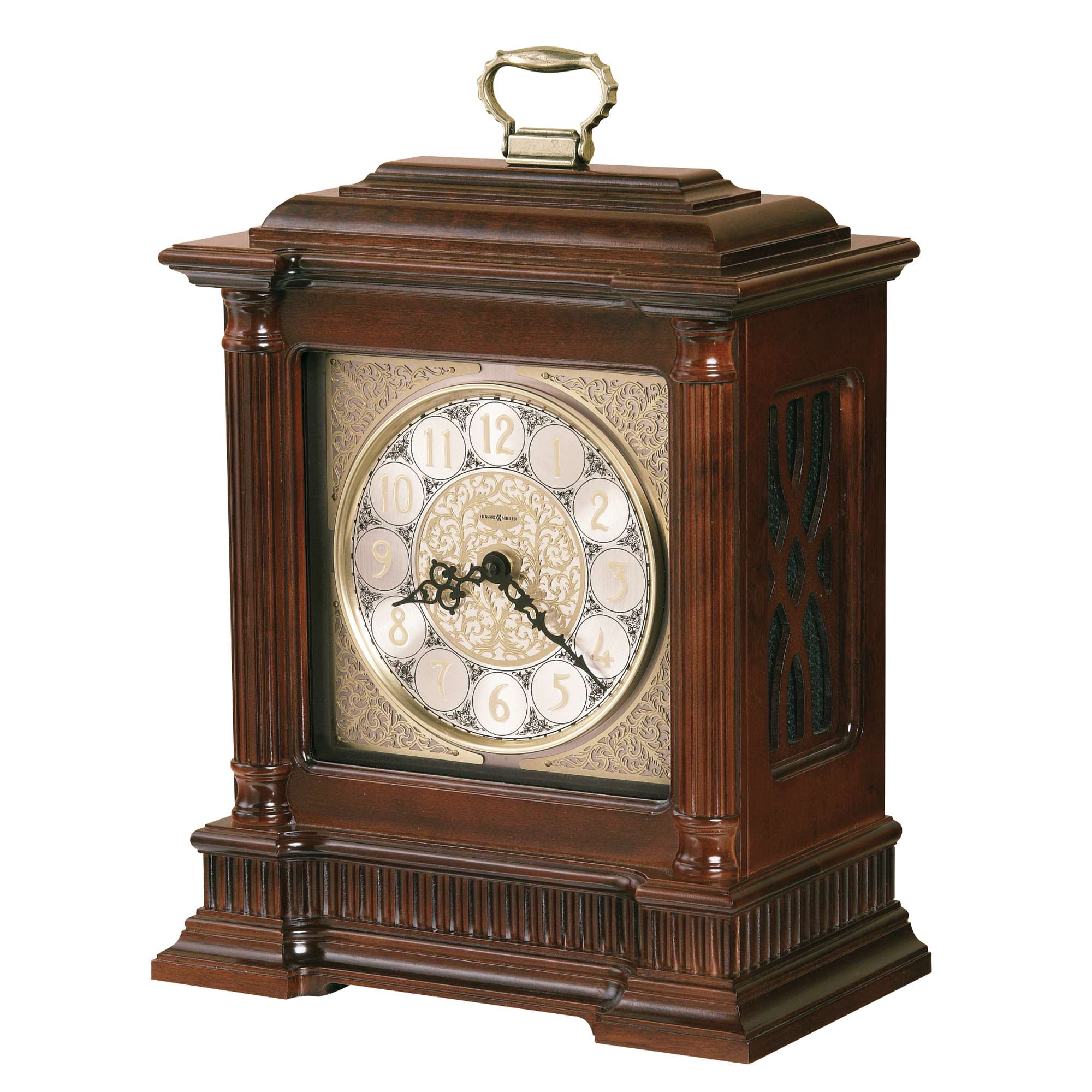 Cherry Wood Bracket Mantel Clock — view 2
