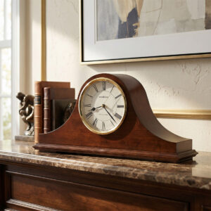 Cherry Wood Mantel Clock — view 1