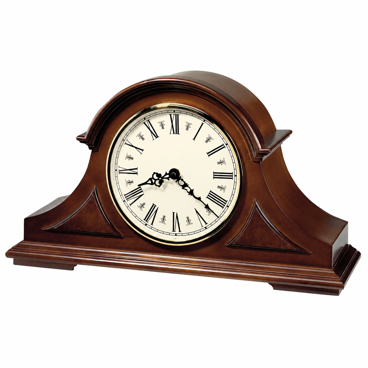 Cherry Wood Triple-Chime Mantel Clock — view 2