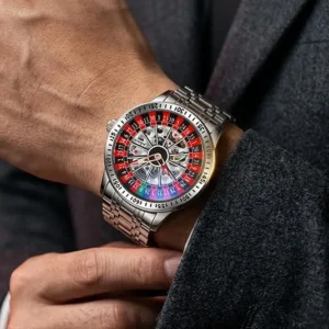 Roulette-Dial Watch with Steel Bracelet — view 1