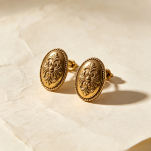 Vintage Gold Filigree Clip-On Earrings