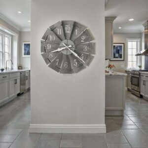 Rustic Windmill Wall Clock — view 1